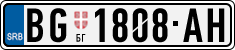 License plate of Serbia, Cars