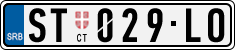 License plate of Serbia, Cars