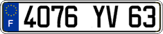 French license plate, FNI