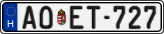 license plates of Hungary, Regular plates (2022)