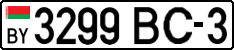 License plate Belarus, Cars (2004)