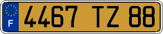 French license plate, FNI