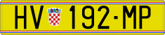 License plate of Croatia, Military