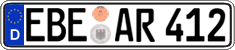 German license plate, Regular plates