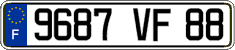 French license plate, FNI