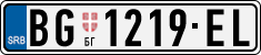 License plate of Serbia, Cars