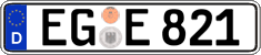 German license plate, Regular plates