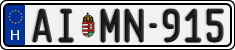 license plates of Hungary, Regular plates (2022)
