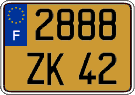 French license plate, FNI