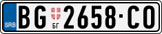 License plate of Serbia, Cars