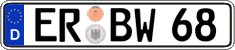 German license plate, Regular plates