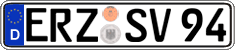 German license plate, Regular plates