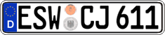 German license plate, Regular plates