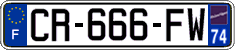 French license plate, SIV (ordinary)