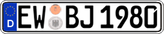 German license plate, Regular plates