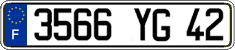 French license plate, FNI