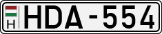 license plates of Hungary, Cars (1990)