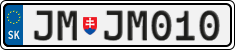 License plate of Slovakia, Vanity Plates
