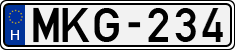 license plates of Hungary, Cars (1990)