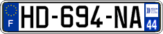 French license plate, SIV (ordinary)