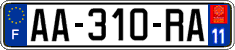 French license plate, SIV (ordinary)