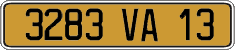 French license plate, FNI