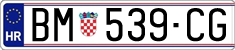 License plate of Croatia, Regular plates