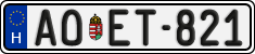 license plates of Hungary, Regular plates (2022)