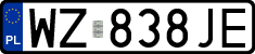 License plates of Poland, Regular car plates