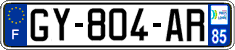 French license plate, SIV (ordinary)