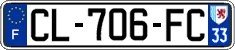 French license plate, SIV (ordinary)