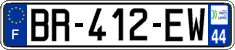 French license plate, SIV (ordinary)