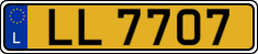 License plate of Luxembourg, 2003 year system