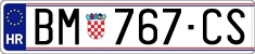 License plate of Croatia, Regular plates
