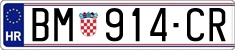 License plate of Croatia, Regular plates