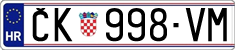 License plate of Croatia, Regular plates