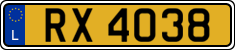 License plate of Luxembourg, 2003 year system