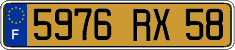 French license plate, FNI