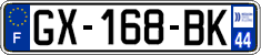 French license plate, SIV (ordinary)
