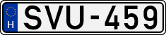 license plates of Hungary, Cars (1990)