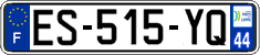 French license plate, SIV (ordinary)