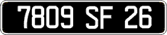 French license plate, FNI