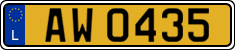 License plate of Luxembourg, 2003 year system