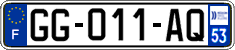 French license plate, SIV (ordinary)