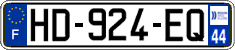 French license plate, SIV (ordinary)