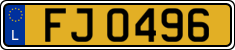 License plate of Luxembourg, 2003 year system