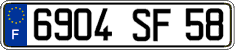French license plate, FNI
