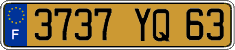 French license plate, FNI
