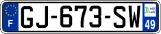 French license plate, SIV (ordinary)
