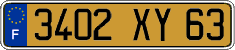 French license plate, FNI